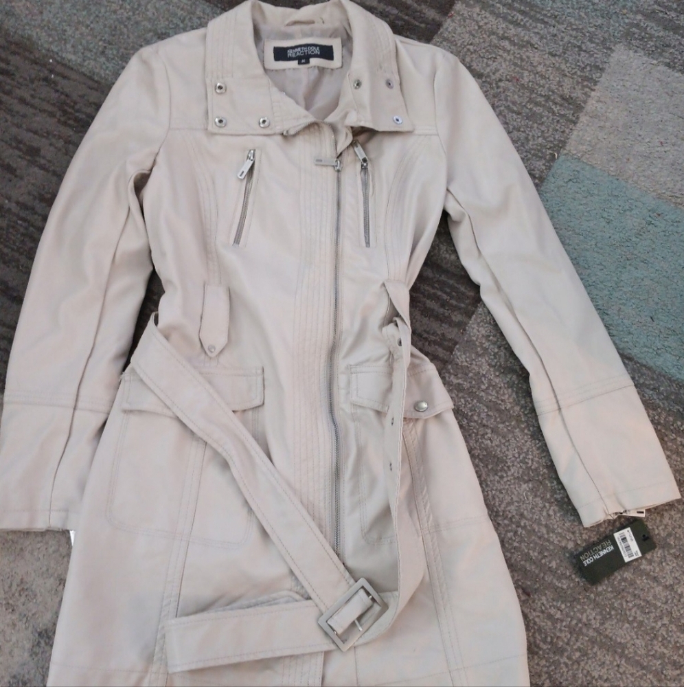Women's Cream Belted Jacket